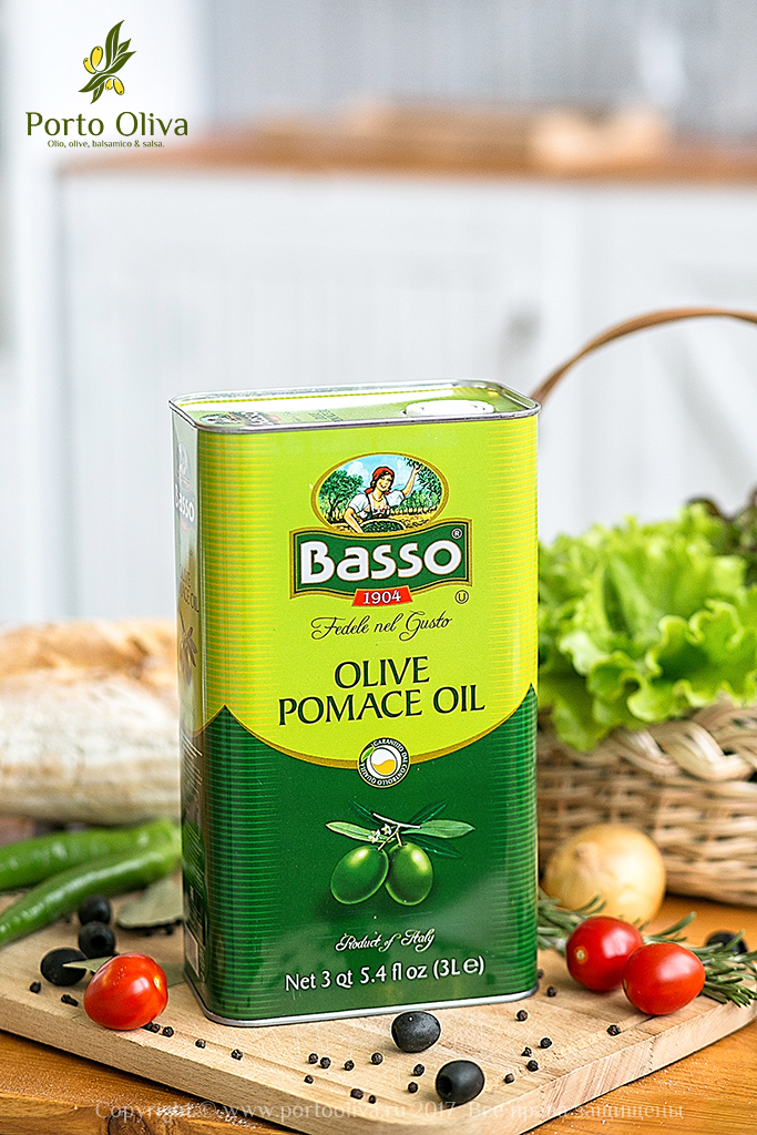 Масло оливковое BASSO (Pomace olive oil) 3л фотография